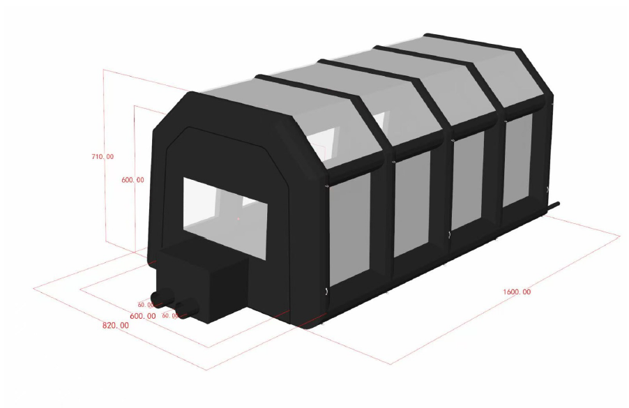 Vente cabine gonflage unique en PVC (Extérieur) PL – Image 3